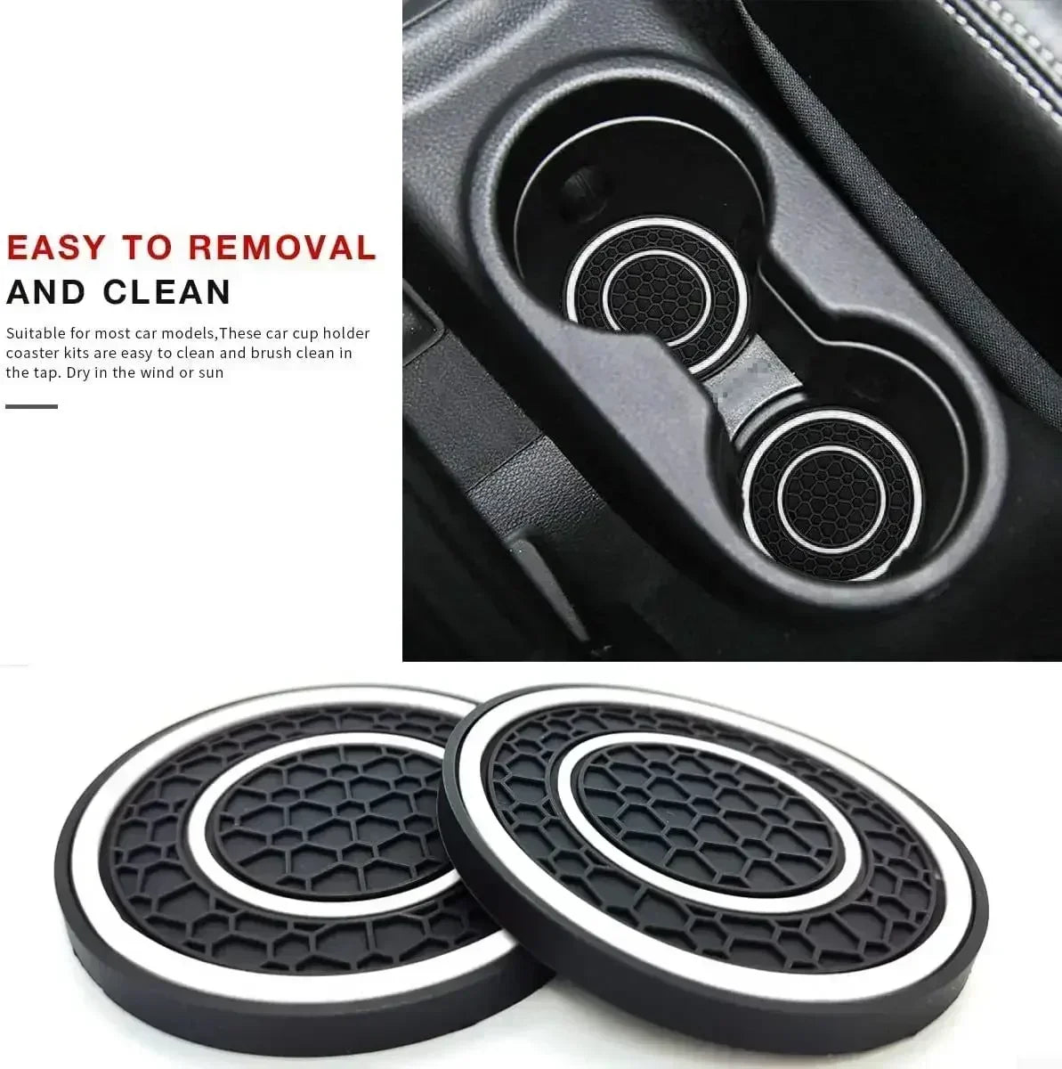 LEAP Silicone Cup-Holder Coaster Pair – White