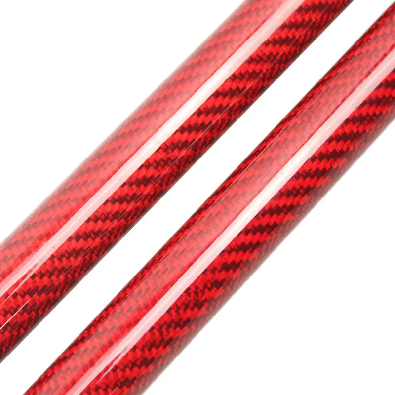 LEAP 2PCS Tailgate Assist Shock Strut Kit for Toyota Hilux 8th 2015-2024 4x4 Pickup Truck Rear Door Slow Down Lift Support Damper Rod – Red carbon fiber
