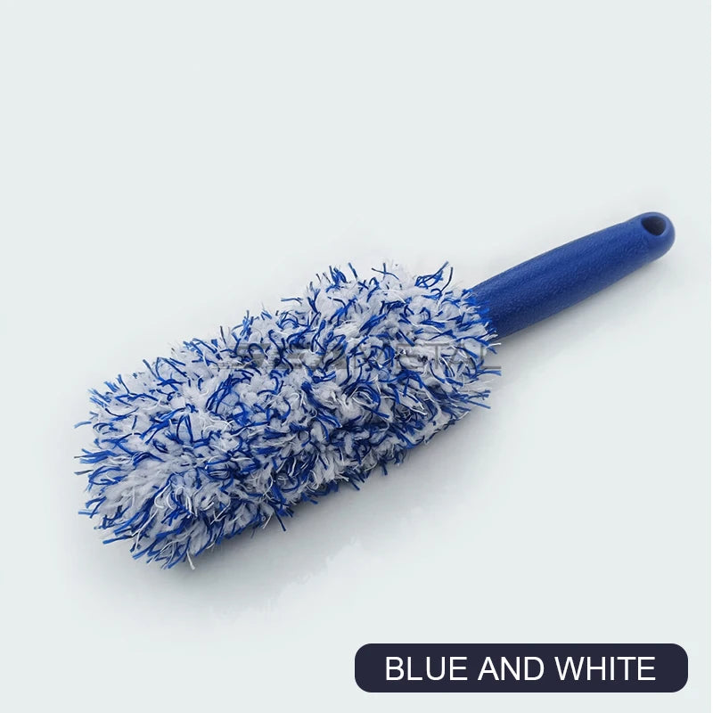 LEAP Plush Wheel and Rim Cleaning Brush – 30 cm – Blue / White