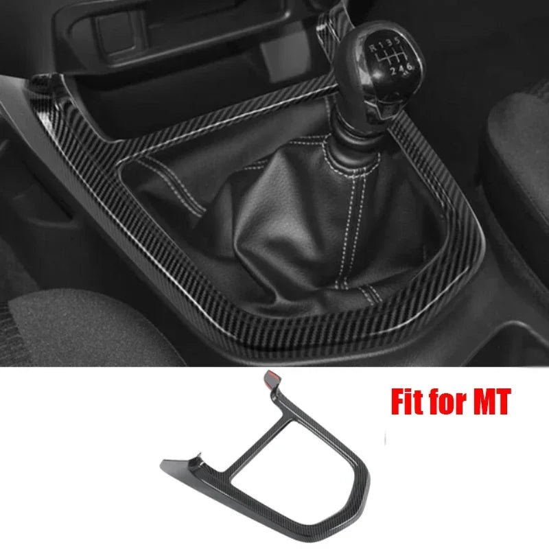 LEAP Manual Gear Shift Surround Cover for Nissan Navara NP300 D23 2015–2020 – Carbon Look — 1 manual gear shift surround cover