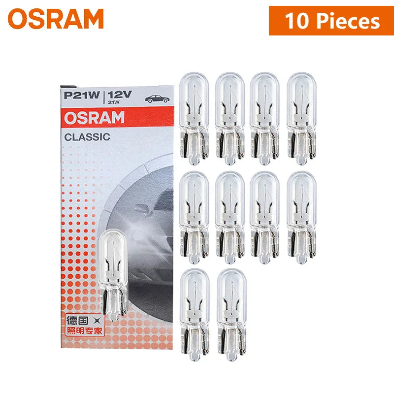 OSRAM Original 2721 T5 W1.2W 12V Halogen Bulbs 10 Pack - 10 pack; OSRAM 2721; T5 W1.2W; 12V 1.2W; W2x4.6d
