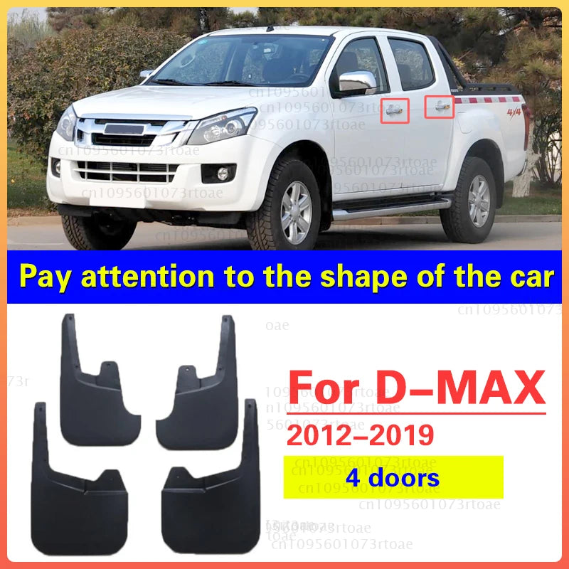 LEAP 4-Piece Mud Flap Set for Isuzu D-MAX 2012–2019 – Four-Door Cab