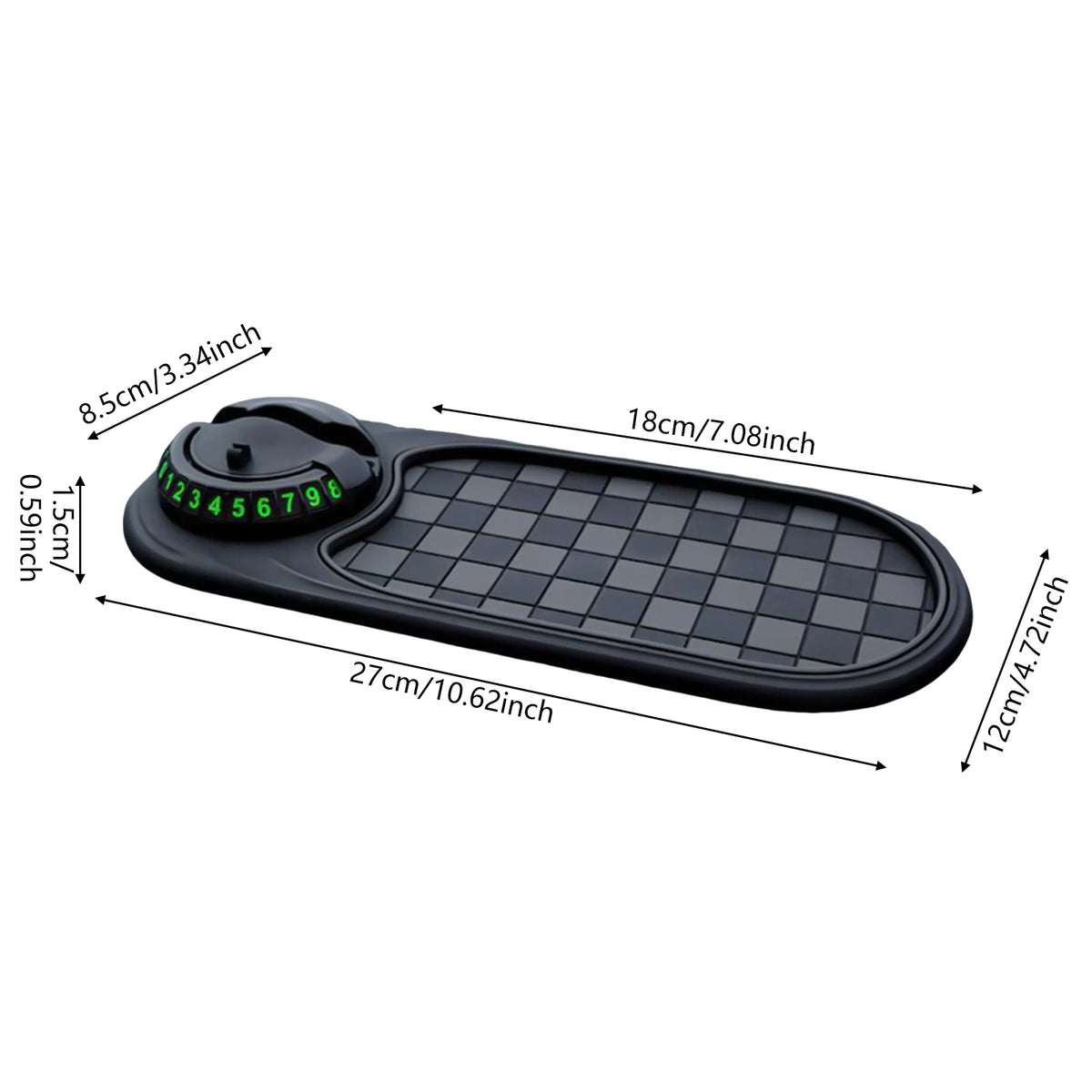 LEAP Dashboard Anti-Slip Storage Mat – Black Disc