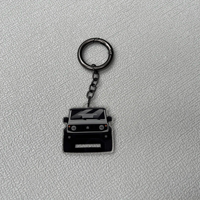 LEAP Jimny-Style Vehicle Model Keyring – White