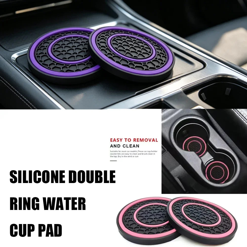 LEAP Cup Holder Coaster Set – Universal Car Accessory – Style 2