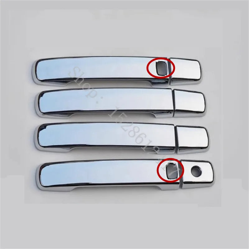 LEAP Exterior Door Trim for Nissan Navara D40 2007–2015 – Chrome Handles / Two Keyholes