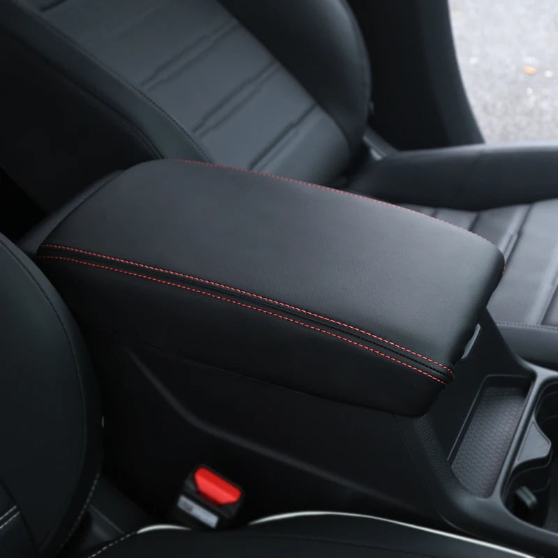 LEAP Centre Armrest Cover for Honda CR-V 2017-2022 – Black Red Stitching
