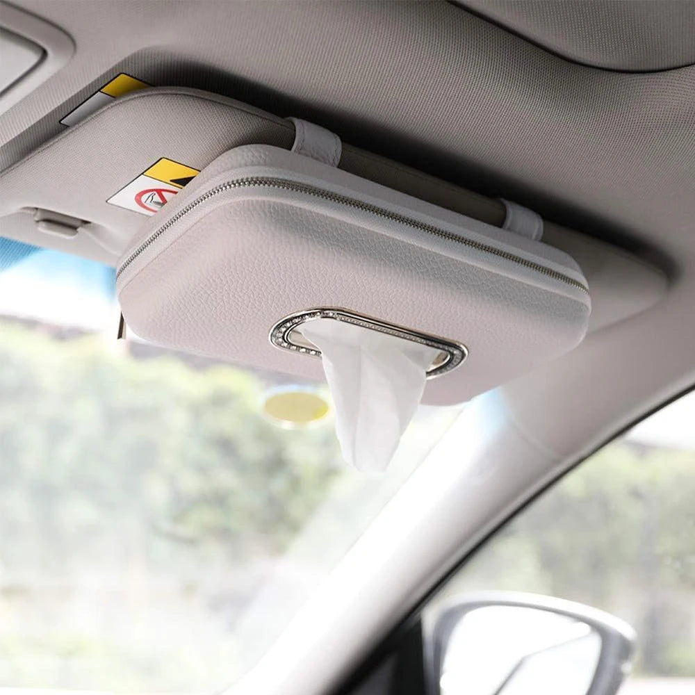 LEAP Leather Car Tissue Holder – Universal Car Accessory