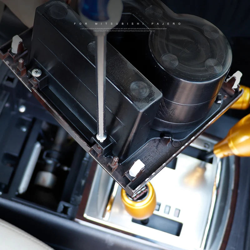 Deep dual centre console cup holder for Mitsubishi Pajero – view 3