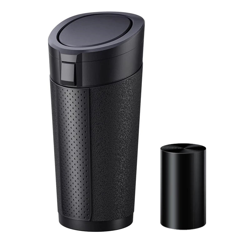 LEAP Mini Vehicle Rubbish Bin and Bag Rolls – Black / 1 Bag Roll