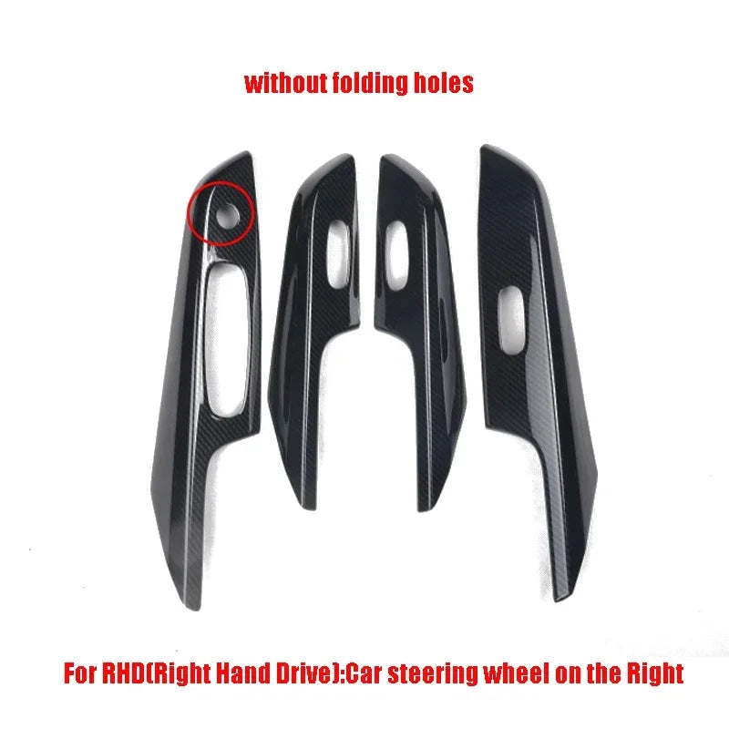 LEAP Window Switch Trim Covers for Nissan Navara NP300 D23 2015–2020 – Carbon Look – RHD, No Folding-Mirror Opening — 4 window-switch trim covers