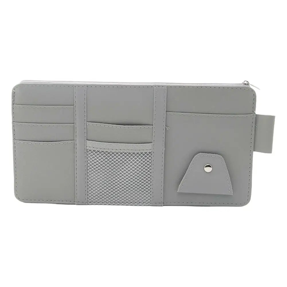 LEAP PU Sun-Visor Document Organiser – Grey