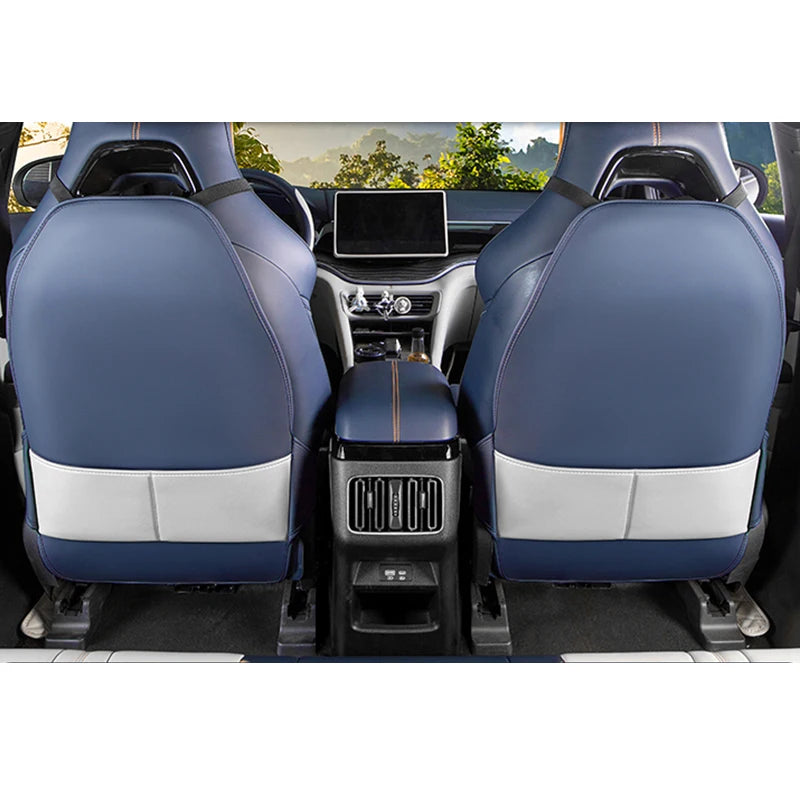LEAP Seat-Back Protector Pair for BYD Sealion 6 / Seal U 2024 – Blue / Light Lower Panel