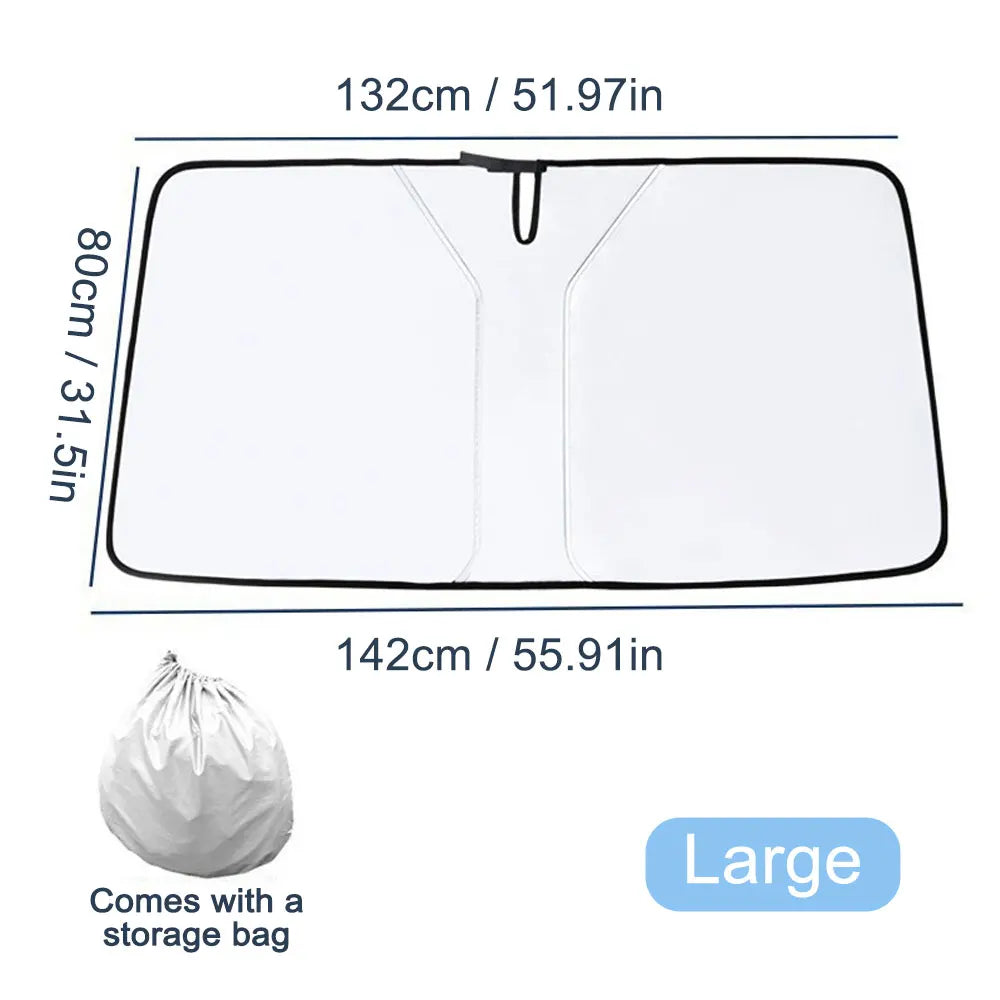 LEAP Reflective Windscreen Sunshade – Large / 142 × 80 cm