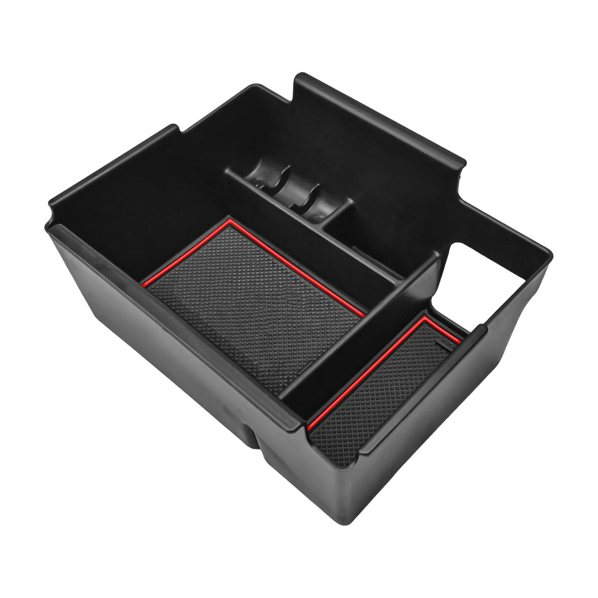 LEAP Ford Explorer 2020–2025 Centre Console Organiser Tray – Black / Red-Edged Mat