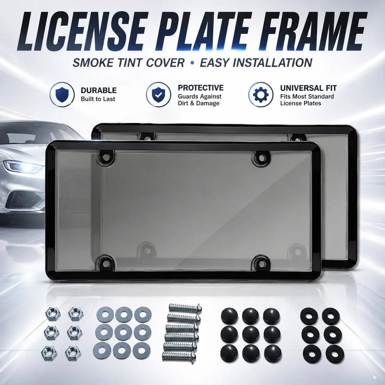 LEAP 2-Piece Number Plate Frame – Universal Car Accessory