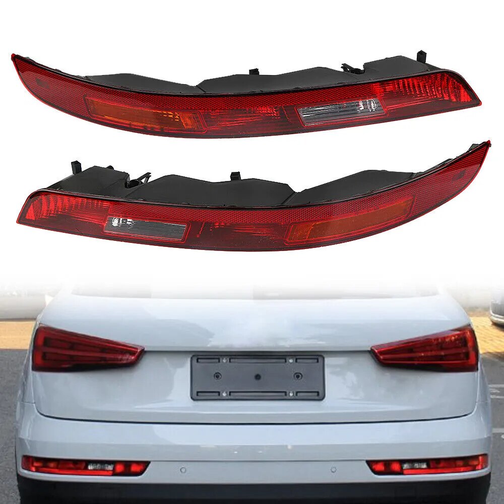 Rear Bumper Reflectors Stripe Light For Audi Q3 2011 2012 2013 2014