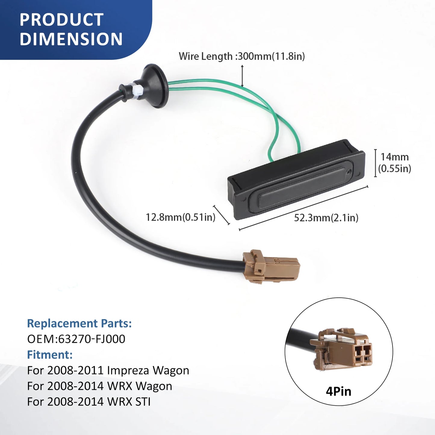 LEAP 63270FG000 Subaru tailgate release switch view 3