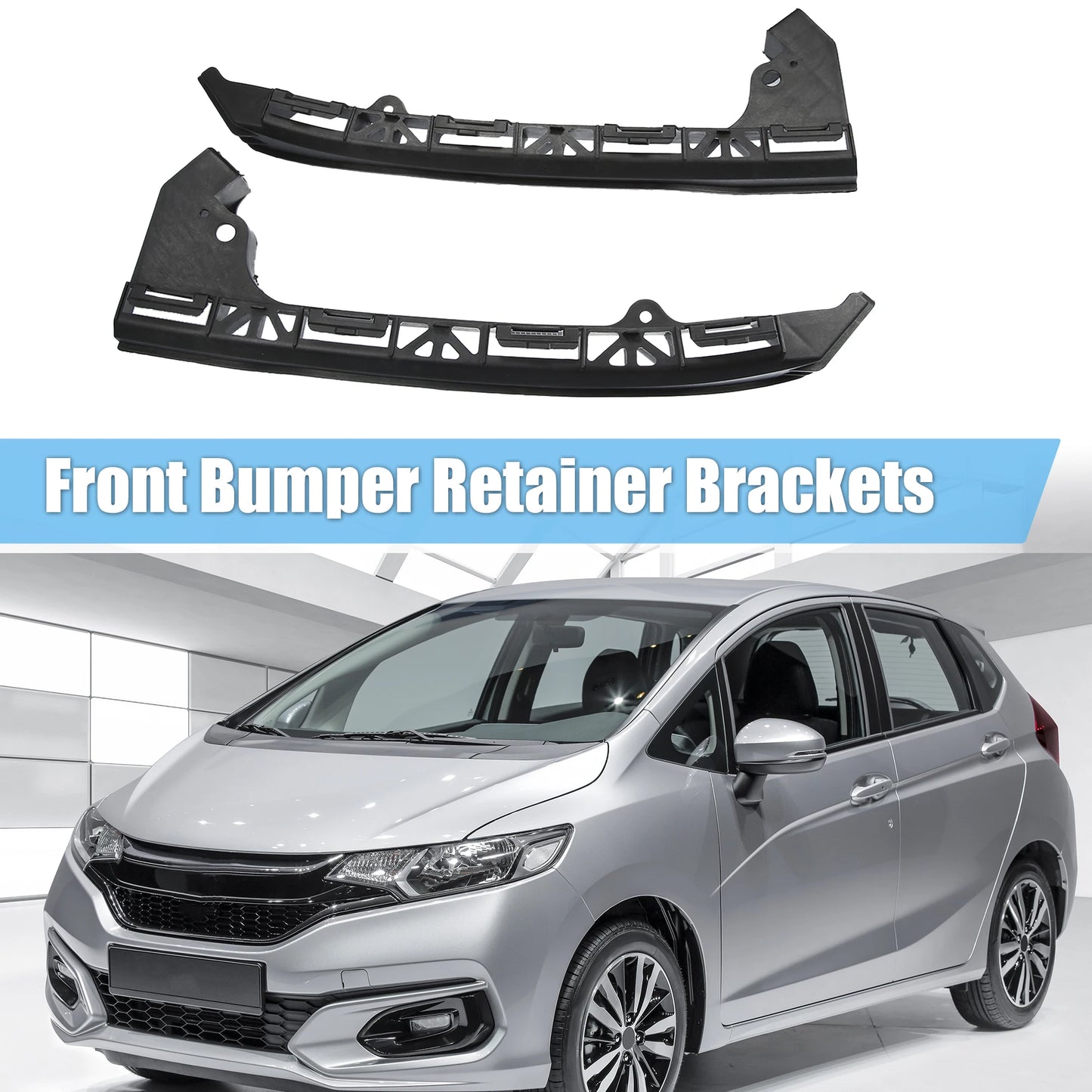X AUTOHAUX Front Bumper Support Bracket Pair for Honda Jazz Fit 2009–2014