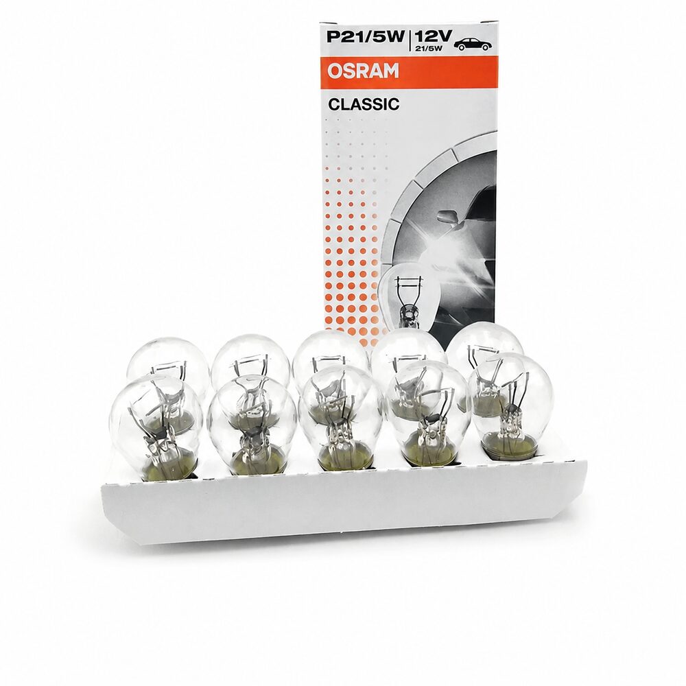 OSRAM Original 7528 P21/5W BAY15d 12V Halogen Bulbs 10 Pack