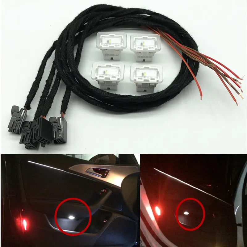 LEAP 4-Piece Door Storage Ambient Light and Harness Kit for Audi A4 A5 A6 A7 A8 - image 2