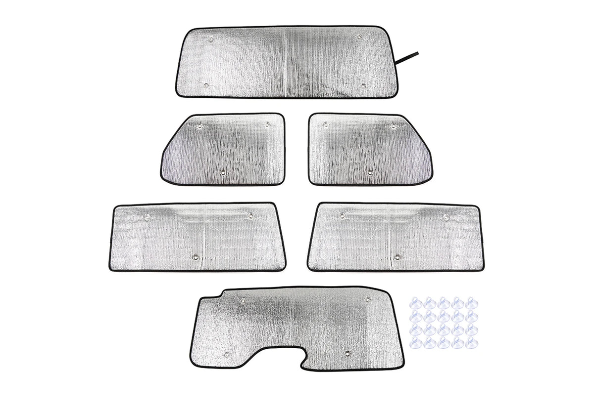 LEAP Window Sunshade Set for Jeep Wrangler JL 2018–2025 – Two-Door / 6 Pieces