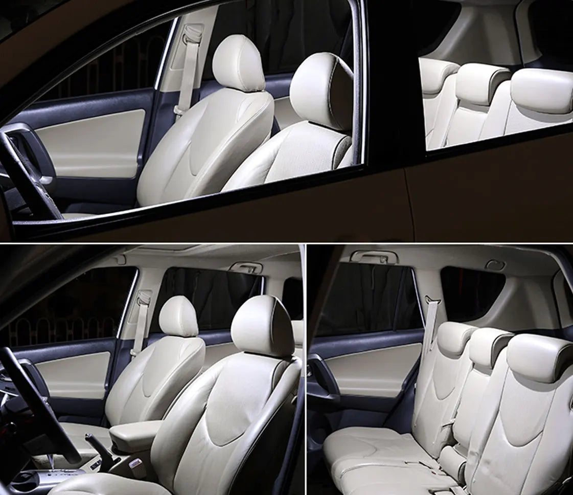 6000K White lighting appearance example – bulb quantity and fitment are specified in this listing