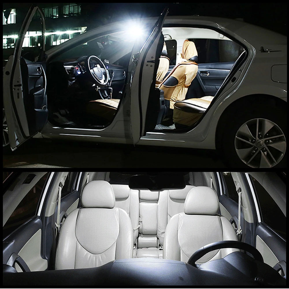 6000K White lighting appearance example – bulb quantity and fitment are specified in this listing