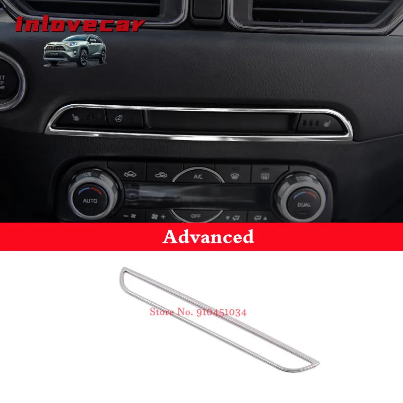 LEAP CD-Slot Panel Trim for Mazda CX-5 2017–2020 – Type 2 / Silver