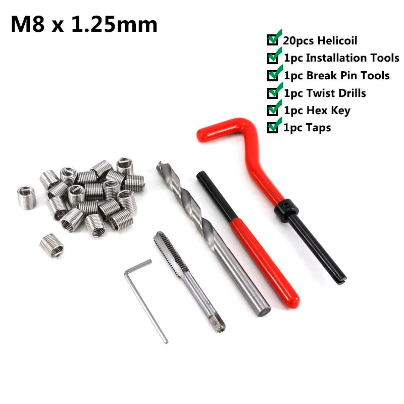 LEAP M8 x 1.25 Thread Repair Kit – 25 Piece