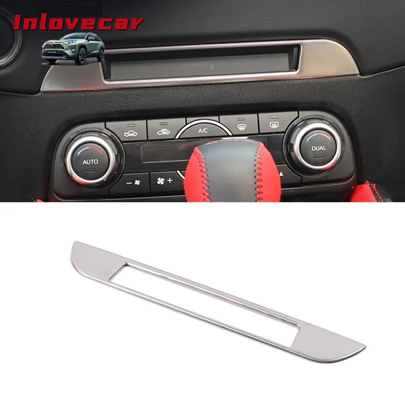 LEAP CD-Slot Panel Trim for Mazda CX-5 2017–2020 – Type 1 / Silver
