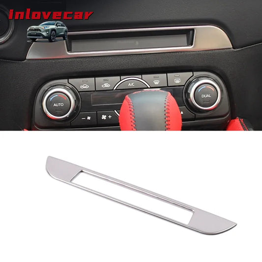 LEAP CD-Slot Panel Trim for Mazda CX-5 2017–2020 – Type 1 / Silver