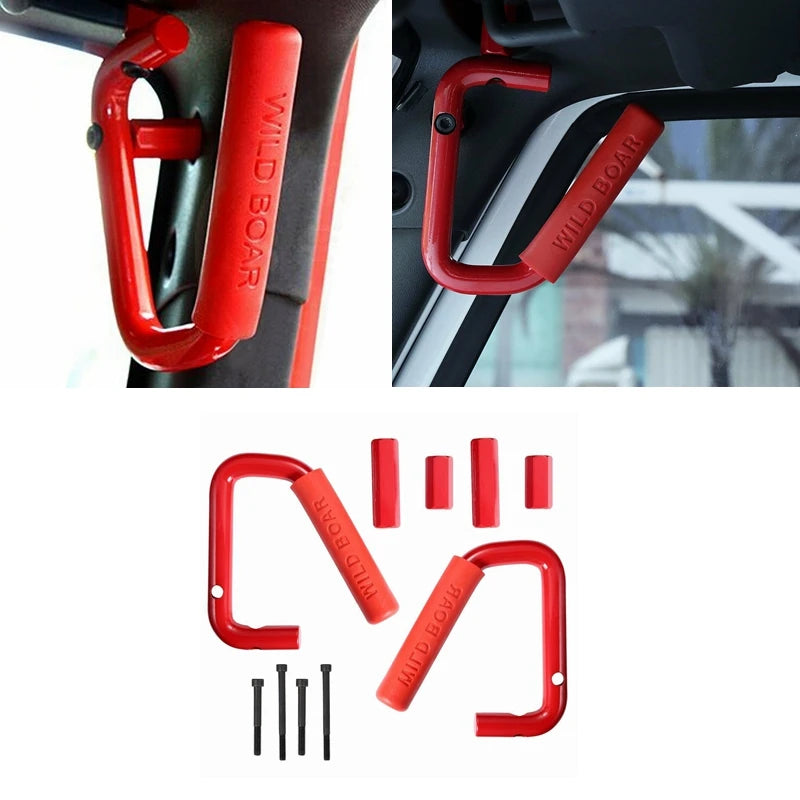 LEAP Grab Handle Pair for Jeep Wrangler JK 2007–2016 – Front / Red