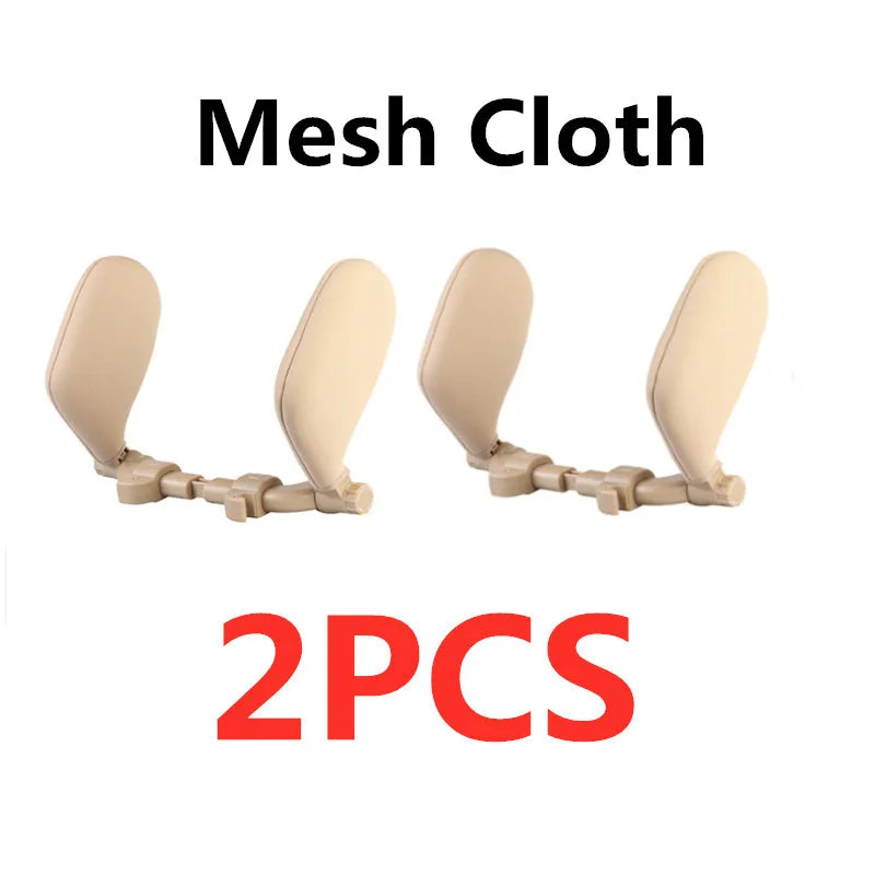 LEAP Adjustable Headrest Side-Cushion Support – Beige Mesh / 2 Pack