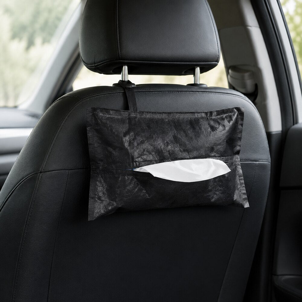 LEAP black hanging car tissue pouch – view 2