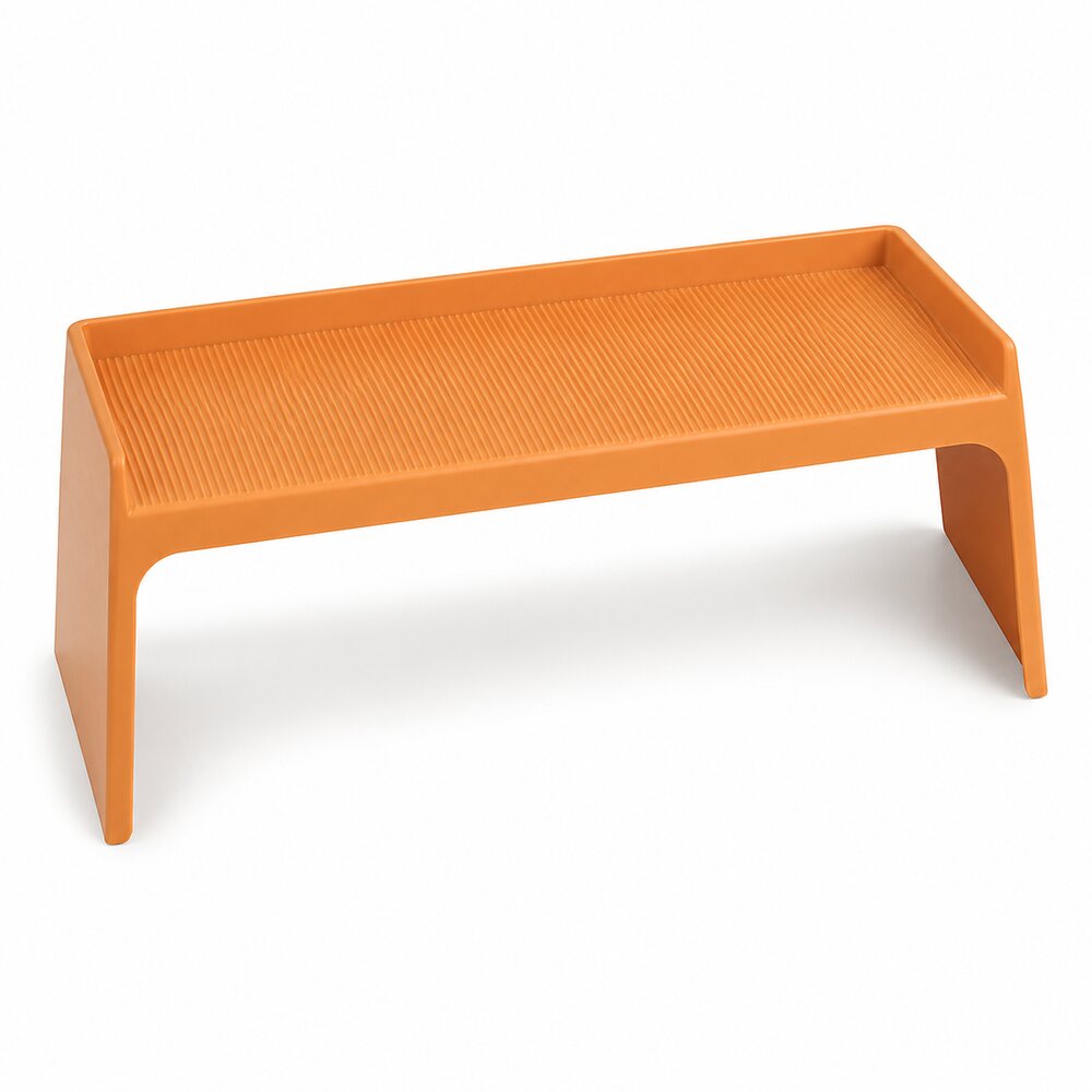 LEAP orange centre console lower storage shelf for Ford Ranger – angled view