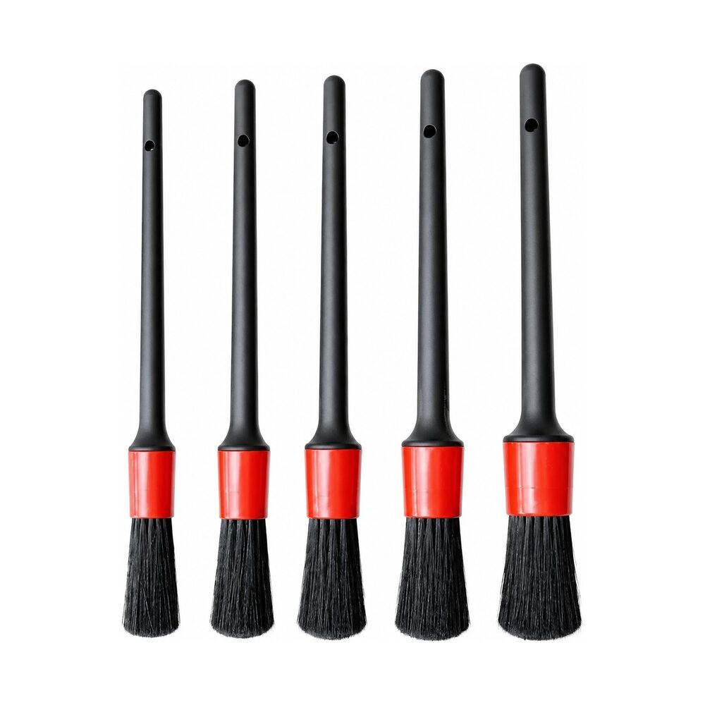 LEAP 5-Piece Interior Detailing Brush Set – Black/Red – image 1