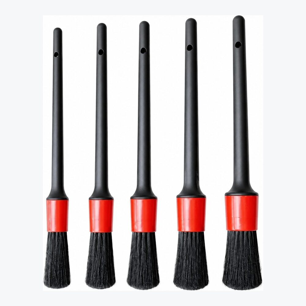 LEAP 5-Piece Interior Detailing Brush Set – Black/Red – image 2