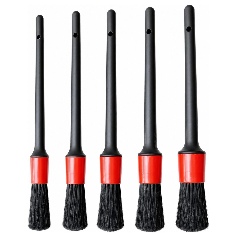 LEAP 5-Piece Interior Detailing Brush Set – Black/Red – image 3