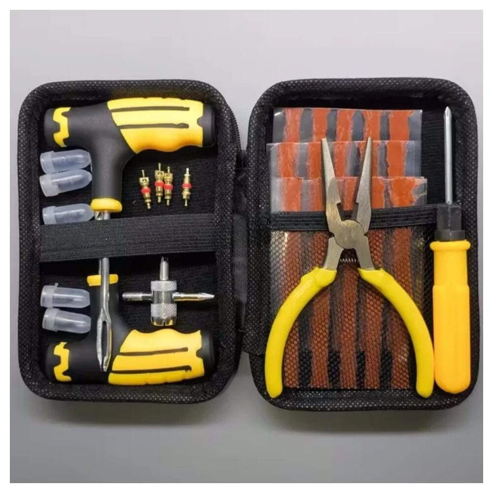 LEAP Universal Multi-Function Tyre Repair Kit With Pliers Valve Tools Storage Case For Car Motorcycle Bike Roadside Repair – image 3