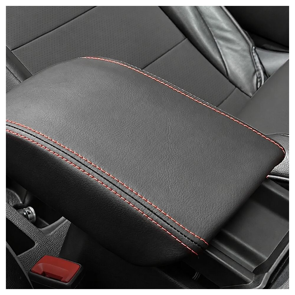 LEAP Subaru Forester 2013–2024 Armrest Cover – Black with Red Stitching – image 3