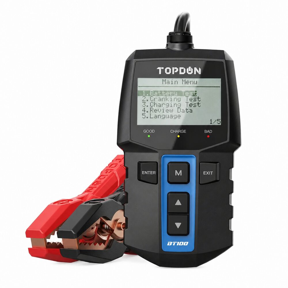 TOPDON BT100 12V Car Battery Tester & Charging System Analyser