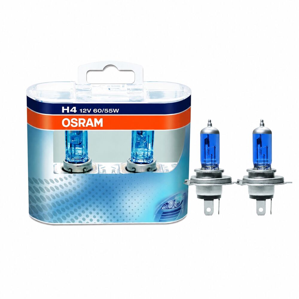 OSRAM H4 Cool Blue Hyper White Halogen Headlight Bulbs 12V Pair