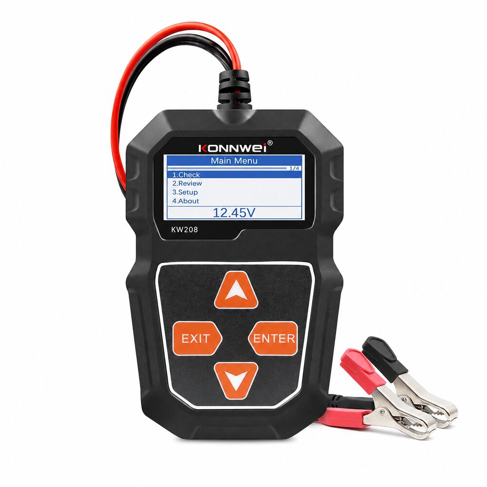KONNWEI KW208 12V Automotive Battery Tester 100–2000CCA