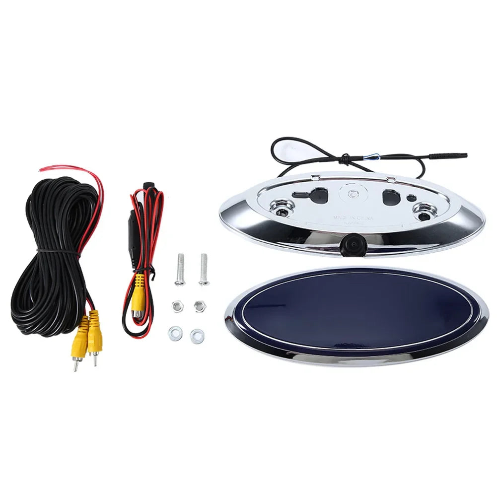 Ford Ranger tailgate badge camera kit with mounting hardware