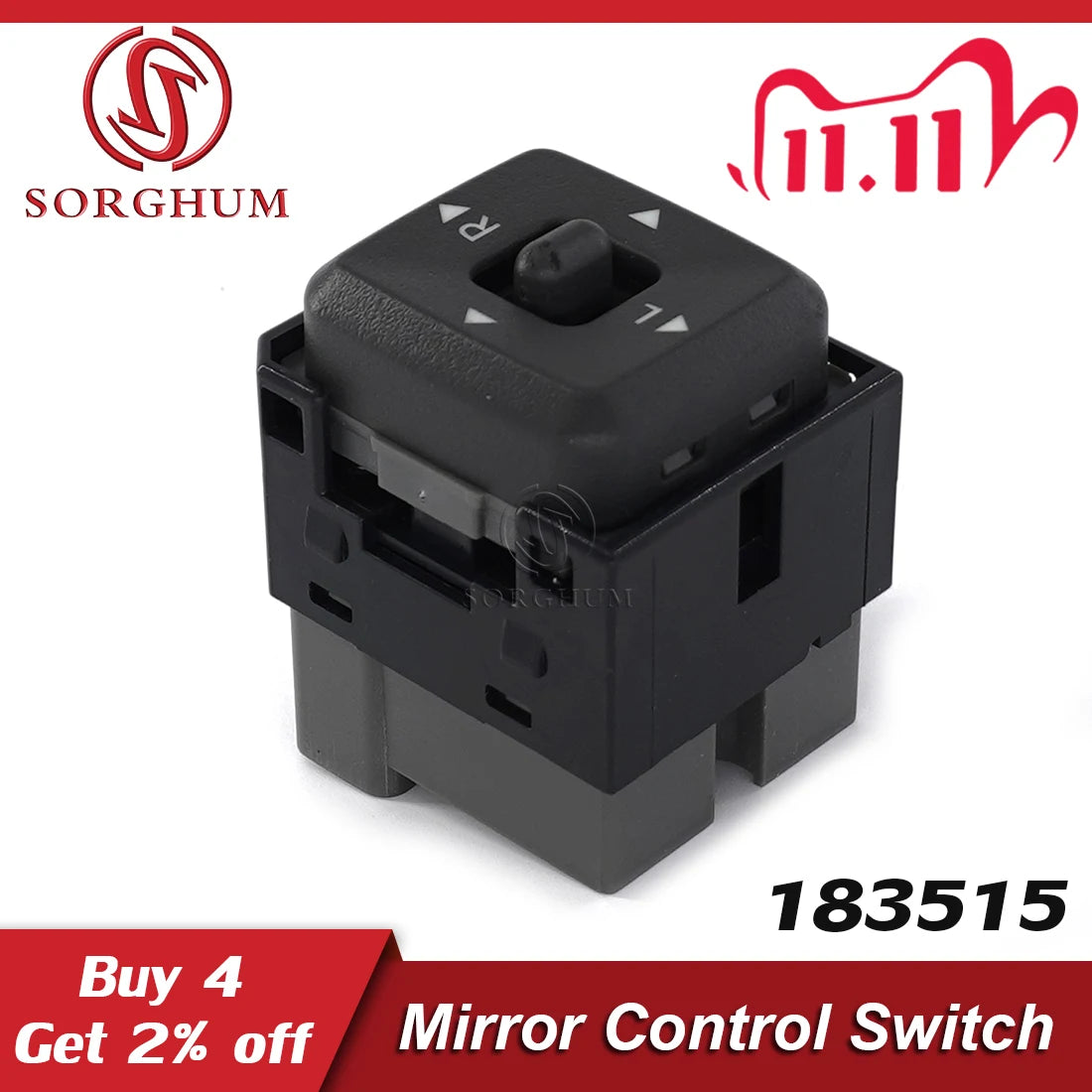 Isuzu D-Max 10-pin mirror adjustment switch 183515 - view 1