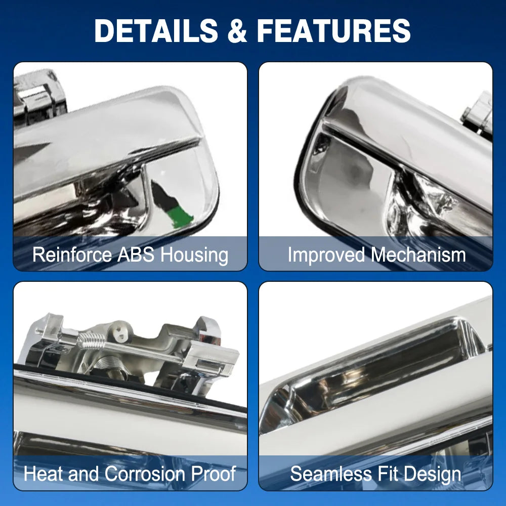Isuzu D-Max Holden Colorado chrome tailgate handle with keyhole - view 5