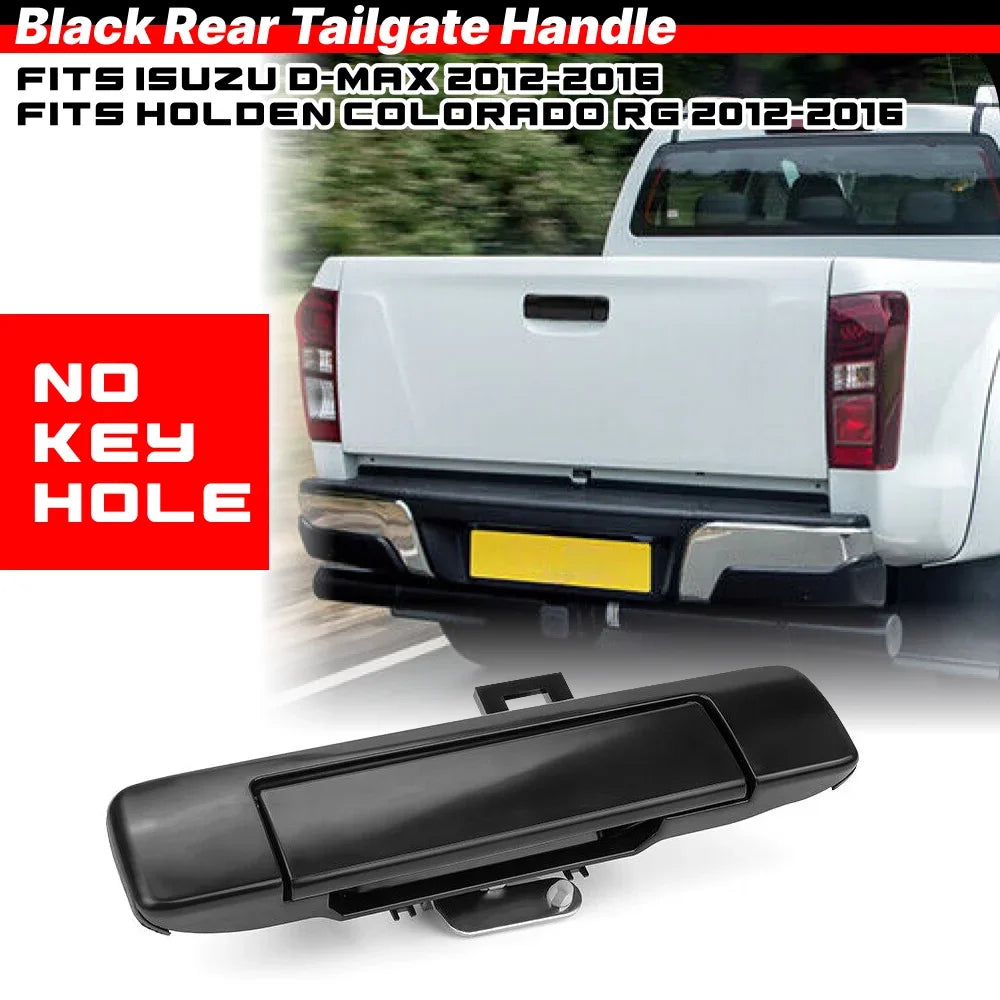 Isuzu D-Max Holden Colorado black tailgate handle without keyhole - view 2