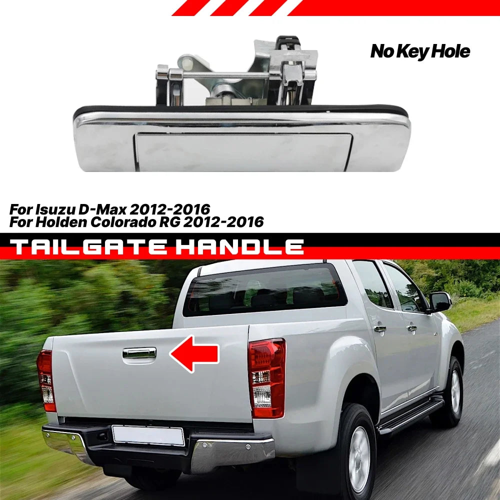Isuzu D-Max Holden Colorado black tailgate handle without keyhole - view 5