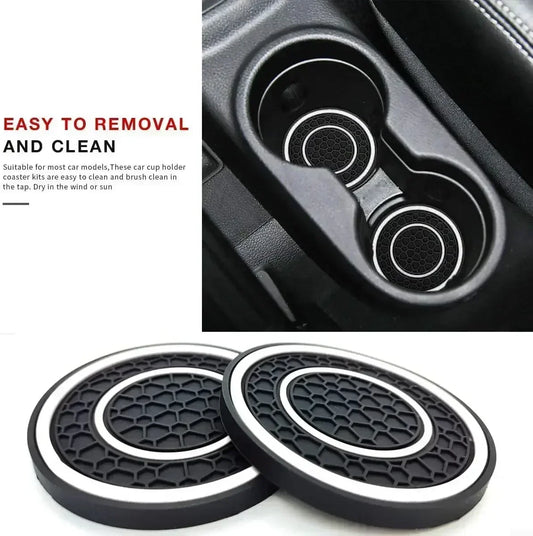 LEAP Silicone Cup-Holder Coaster Pair – White